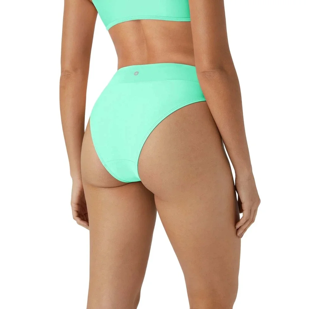 Halara Crossover Bikini Bottom in Fresh Green Onion Small‎ NEW
